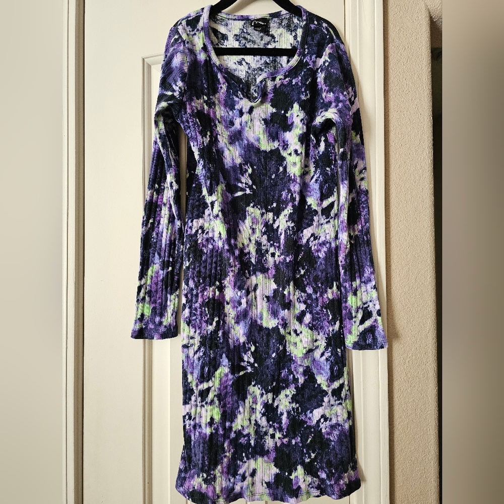 Purple Tie-Dye Dress